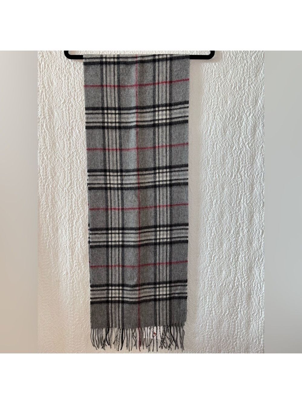 Via Condotti Virgin Wool Plaid Scarf